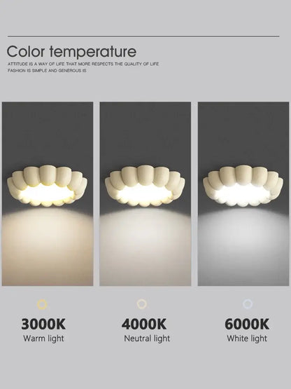 Modern petal cream wind ceiling lights bedroom fixture