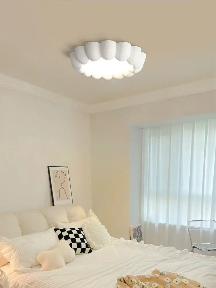 Modern petal cream wind ceiling lights bedroom fixture