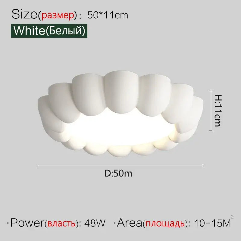 Modern petal cream wind ceiling lights bedroom fixture