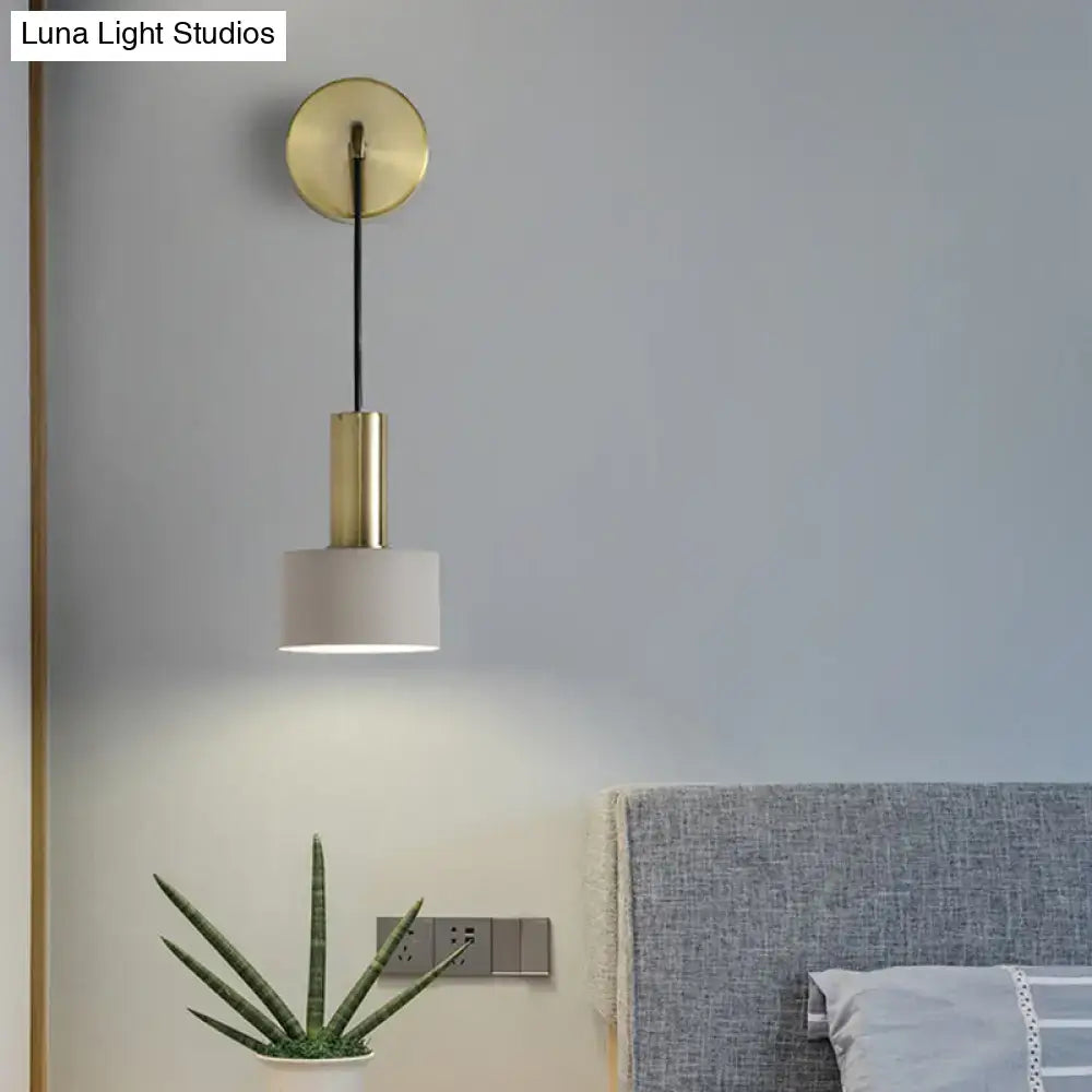 Modern pink and brass bedside reading light bedroom e14 e26 e27