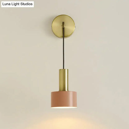 Modern pink and brass bedside reading light bedroom e14 e26 e27