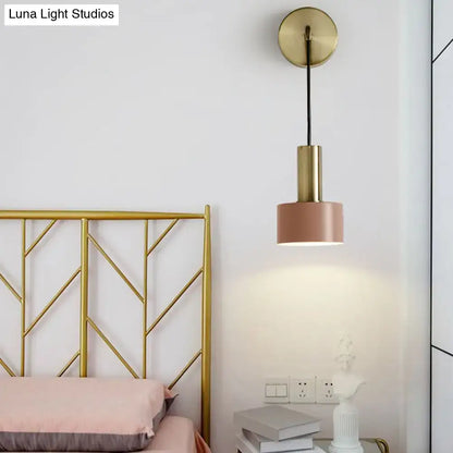 Modern pink and brass bedside reading light bedroom e14 e26 e27