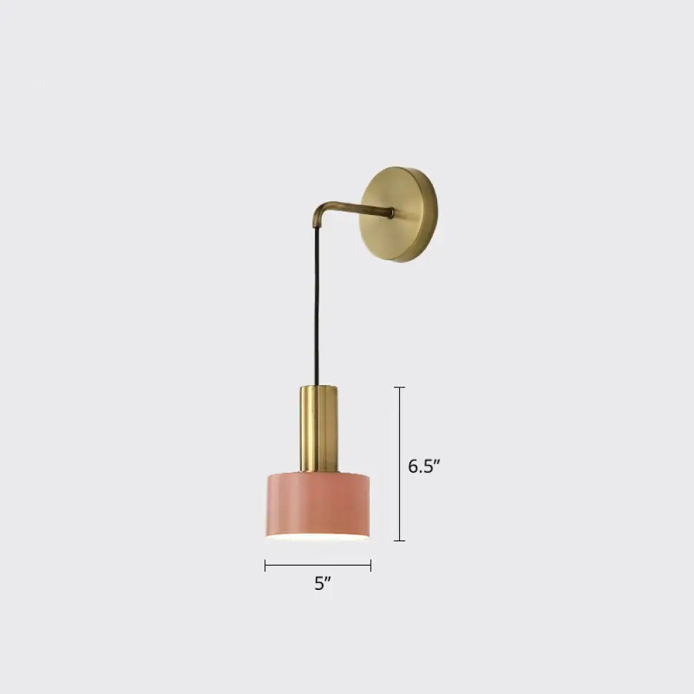 Modern pink and brass bedside reading light bedroom e14 e26 e27