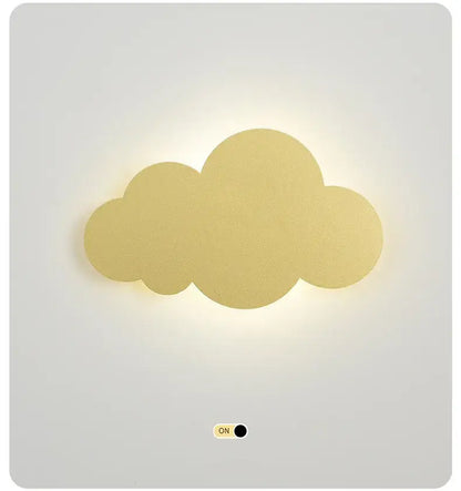 Modern pink blue & yellow cloud wall light bedroom led decor