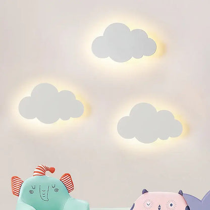 Modern pink blue & yellow cloud wall light bedroom led decor