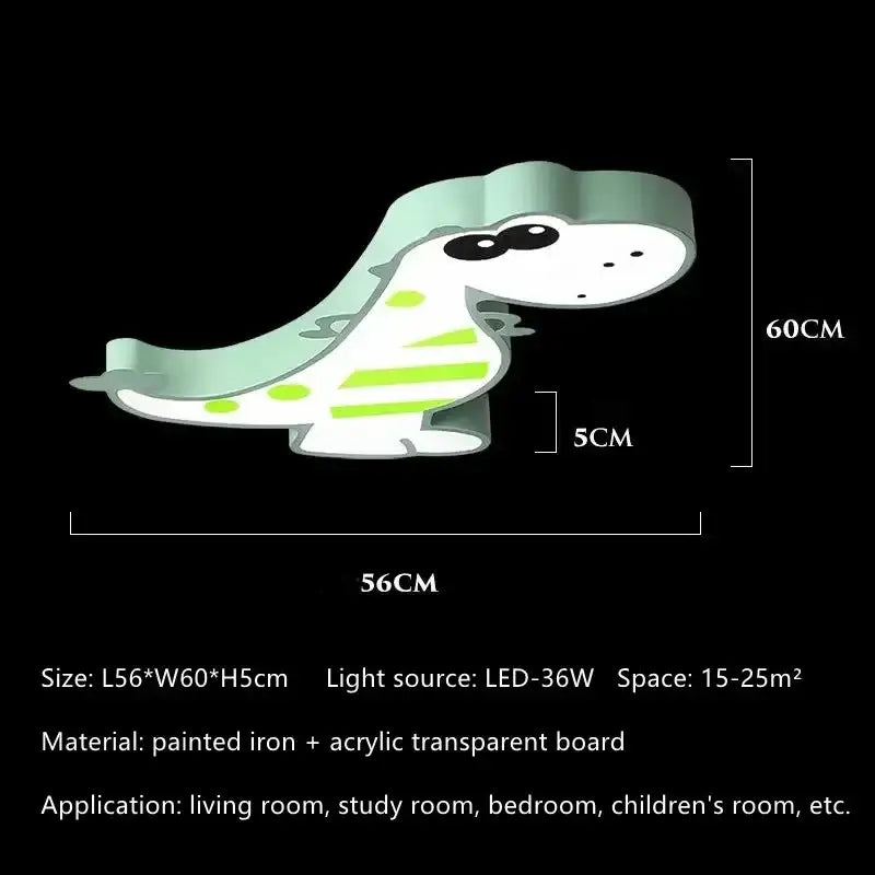 Modern pink dinosaur animal kids ceiling lamp bedroom lighting
