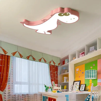 Modern pink dinosaur animal kids ceiling lamp bedroom lighting
