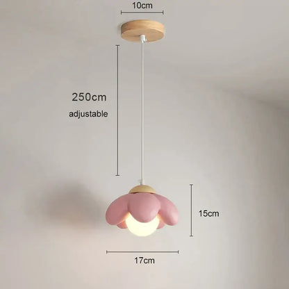 Modern pink flower pendant light for bedroom and living room