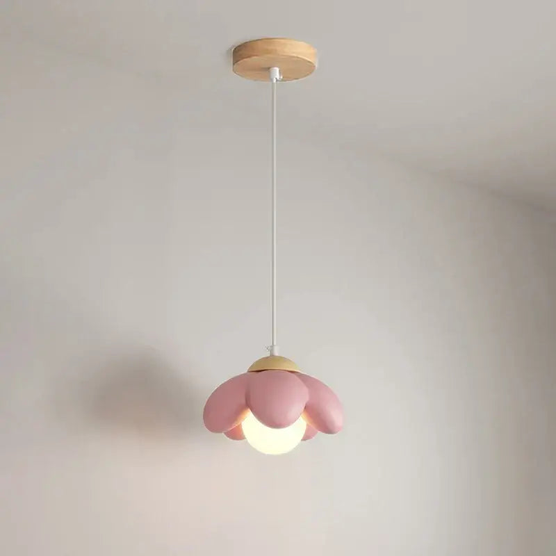 Modern pink flower pendant light for bedroom and living room