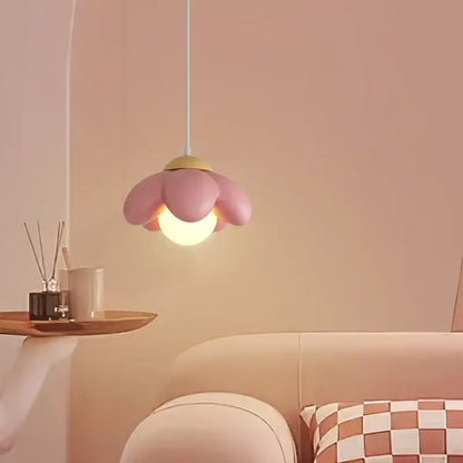 Modern pink flower pendant light for bedroom and living room