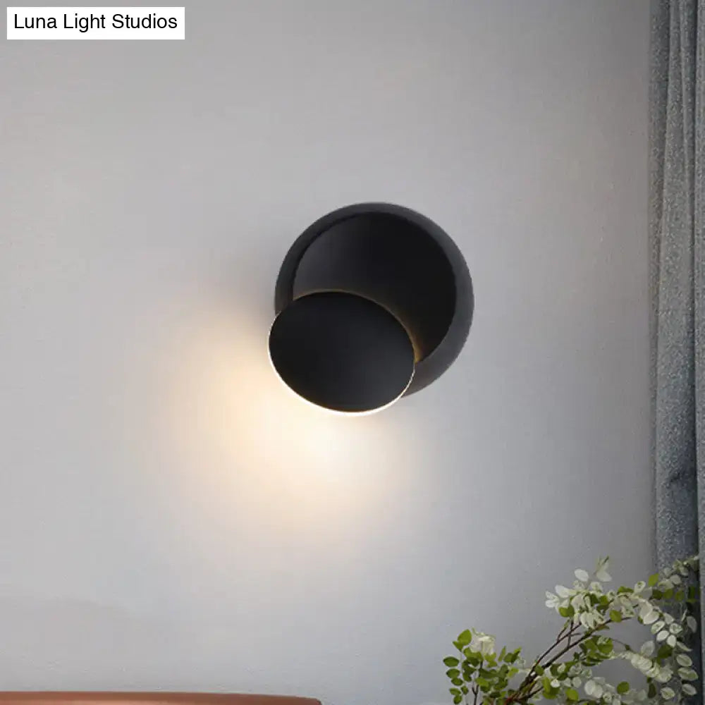 Modern pink & gold circular wall light bedroom white yellow led