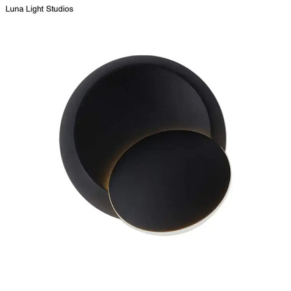Modern pink & gold circular wall light bedroom white yellow led