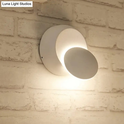 Modern pink & gold circular wall light bedroom white yellow led