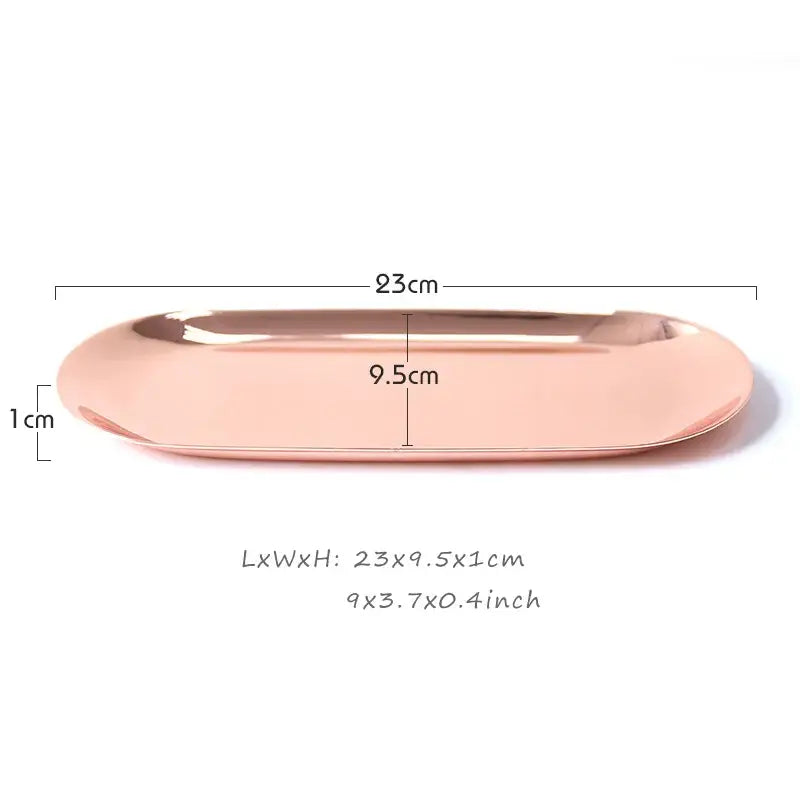 Modern pink & gray woman sculpture tray living room home decor