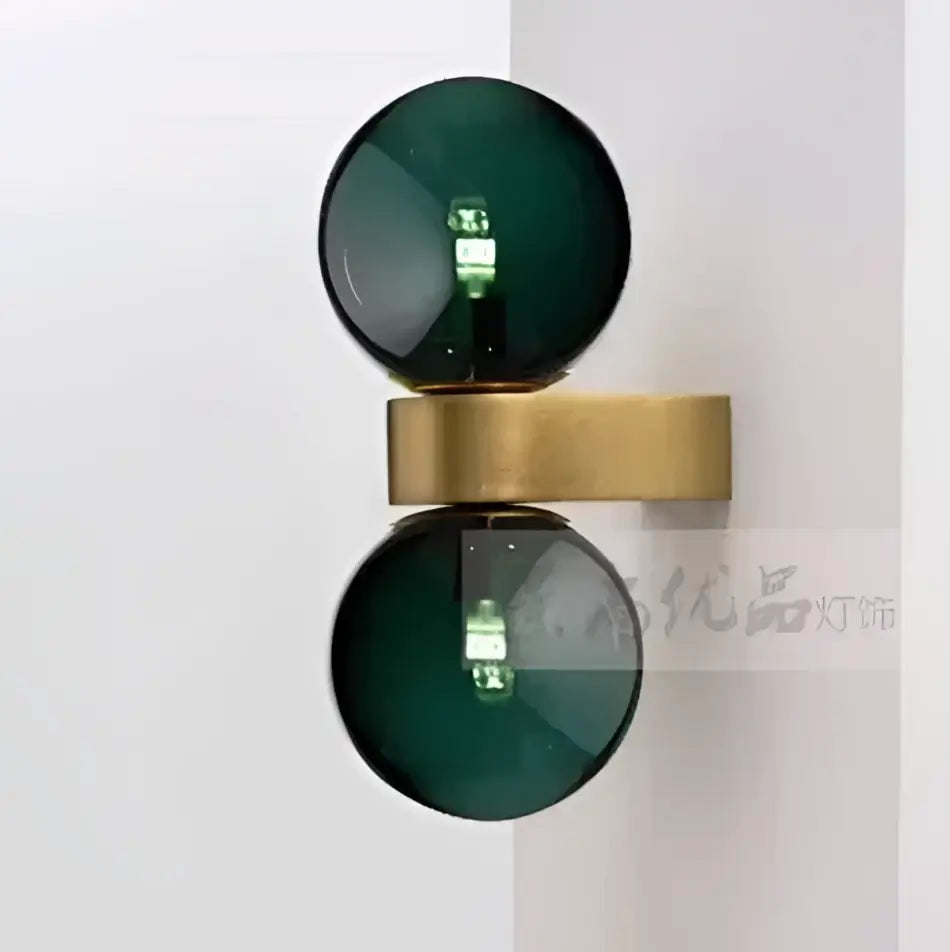 Modern pink & orange glass ball led wall lamp bedroom sconce