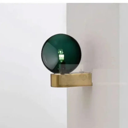 Modern pink & orange glass ball led wall lamp bedroom sconce