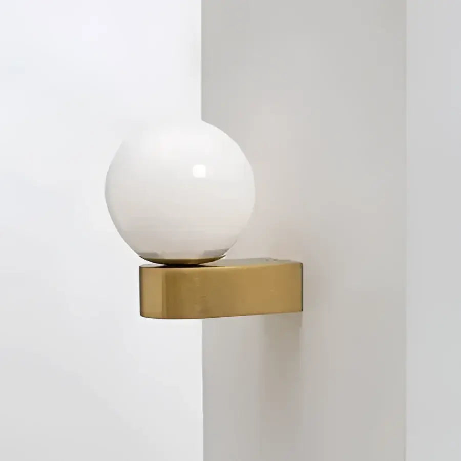Modern pink & orange glass ball led wall lamp bedroom sconce