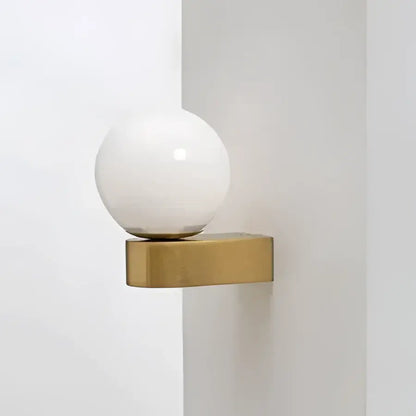 Modern pink & orange glass ball led wall lamp bedroom sconce