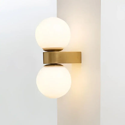 Modern pink & orange glass ball led wall lamp bedroom sconce