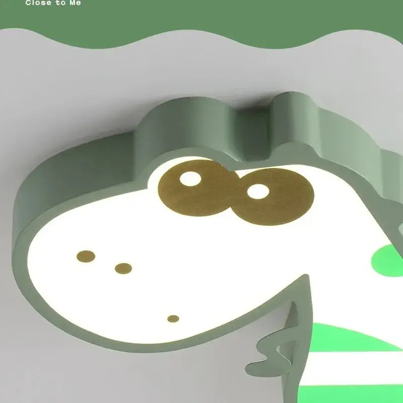 Modern pink & white dino led ceiling lamp children's room