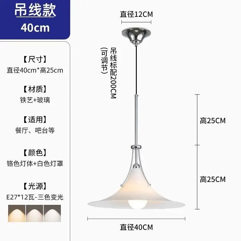 Modern polished chrome french medieval led pendant light kitchen