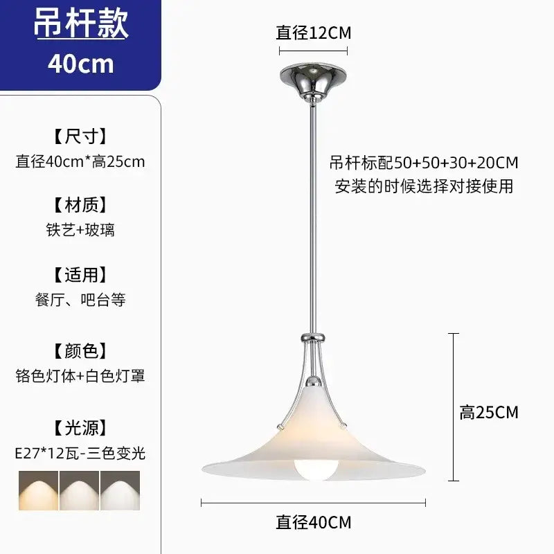 Modern polished chrome french medieval led pendant light kitchen