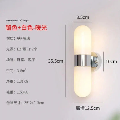 Modern polished chrome led vanity mirror light bathroom sconce