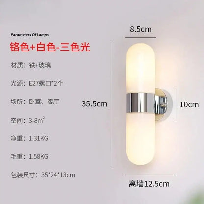 Modern polished chrome led vanity mirror light bathroom sconce