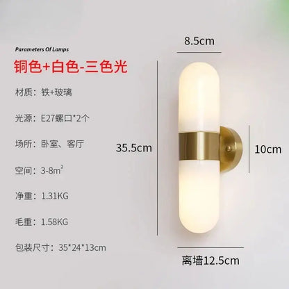 Modern polished chrome led vanity mirror light bathroom sconce