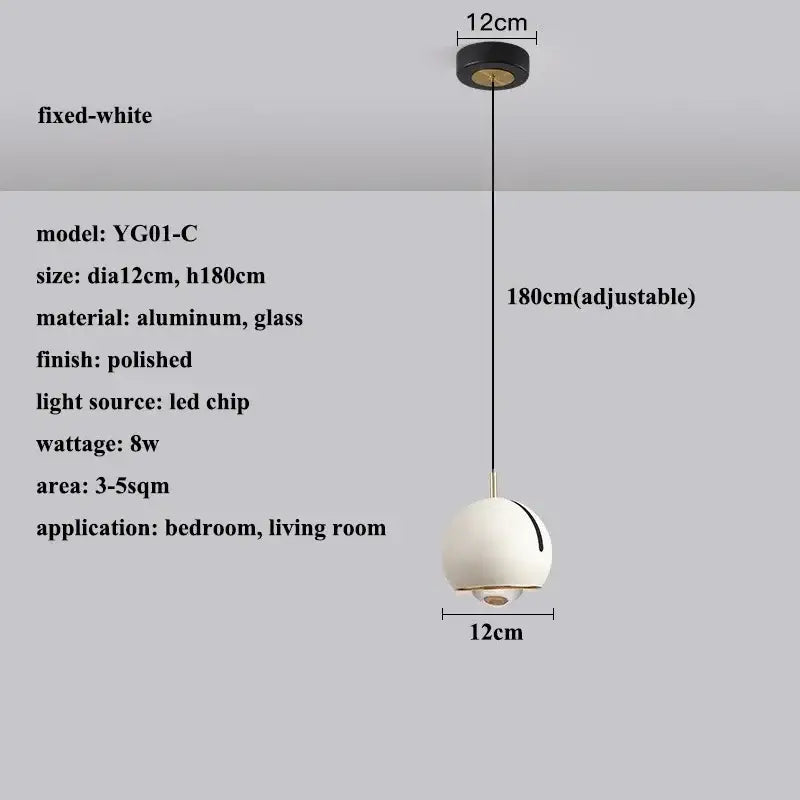 Modern polished metallic adjustable angle pendant light dining room