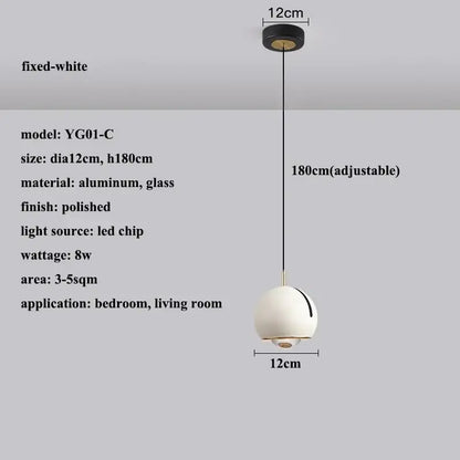 Modern polished metallic adjustable angle pendant light dining room
