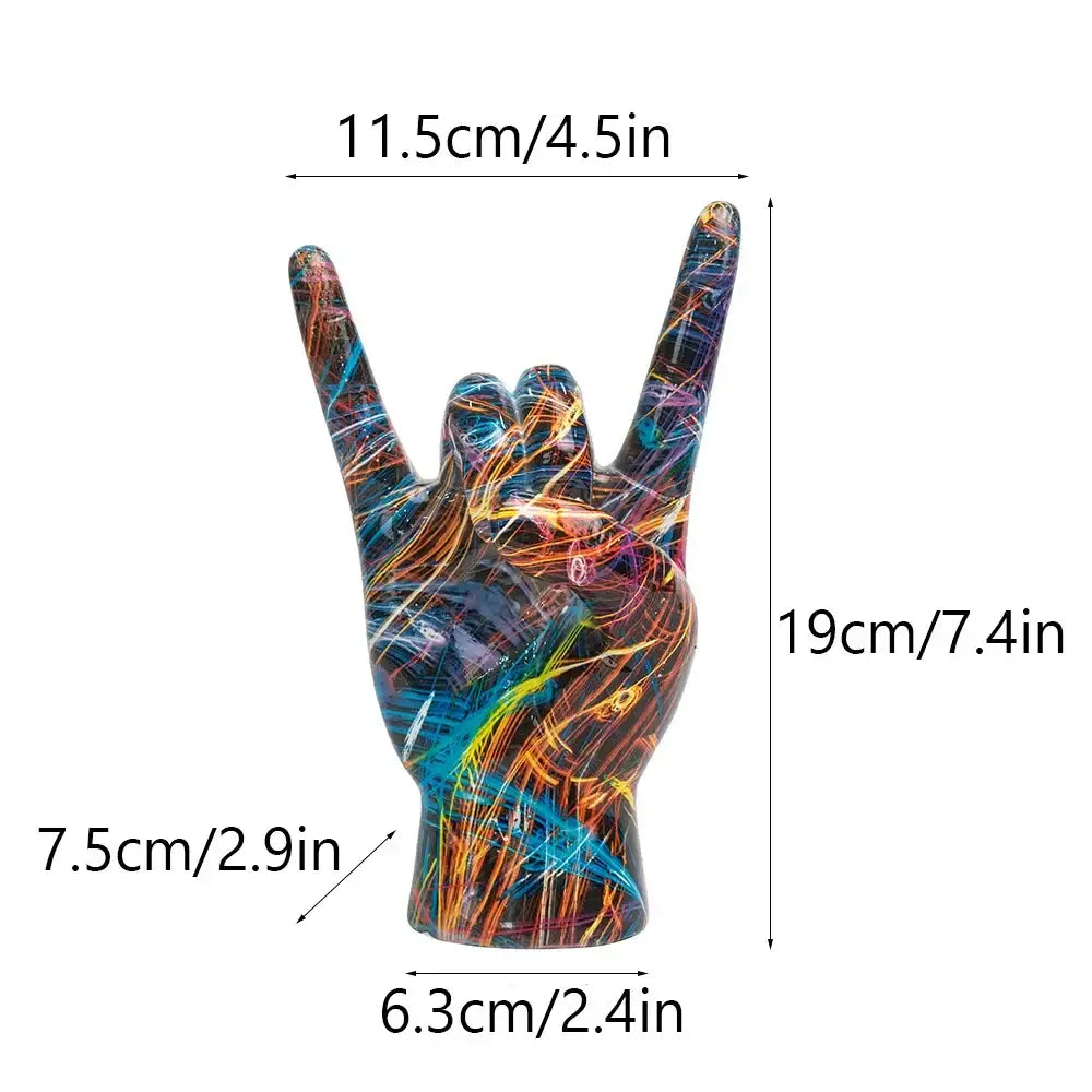 Modern pop art graffiti hand statue living room resin sculpture