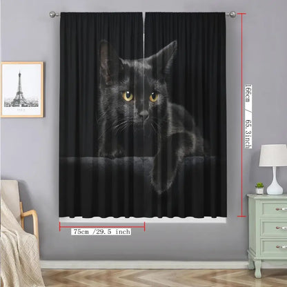 Modern printed colorful owl bedroom curtain set