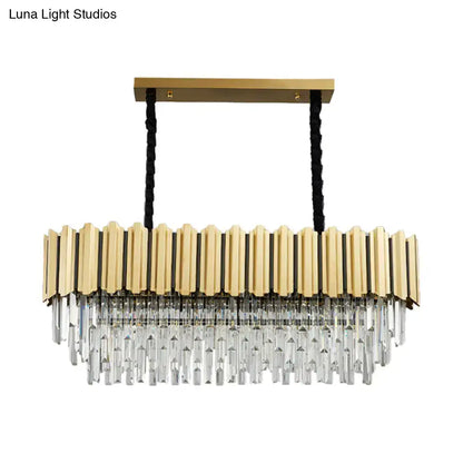 Modern prismatic gold finish pendant light dining room chandelier