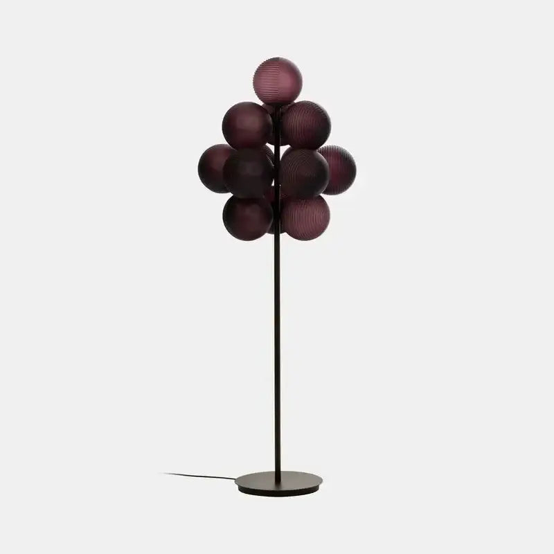 Modern purple glass bubble floor lamp for living room