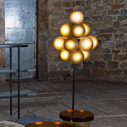 Modern purple glass bubble floor lamp for living room