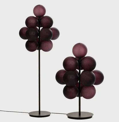 Modern purple glass bubble floor lamp for living room
