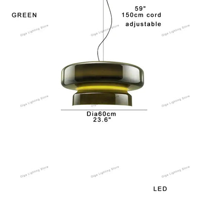 Modern purple & white italian glass pendant light dining room