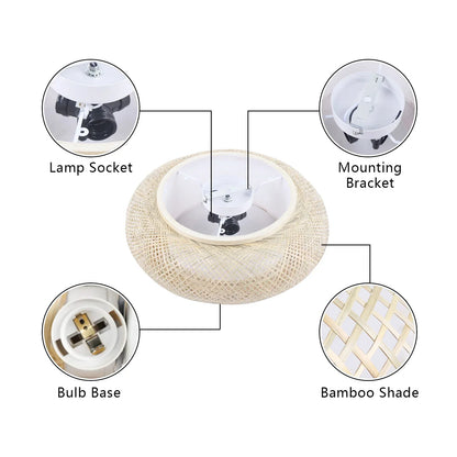 DecorBites™ Modern Rattan Pendant Light - LED Ceiling Fan