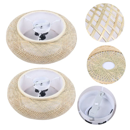 DecorBites™ Modern Rattan Pendant Light - LED Ceiling Fan