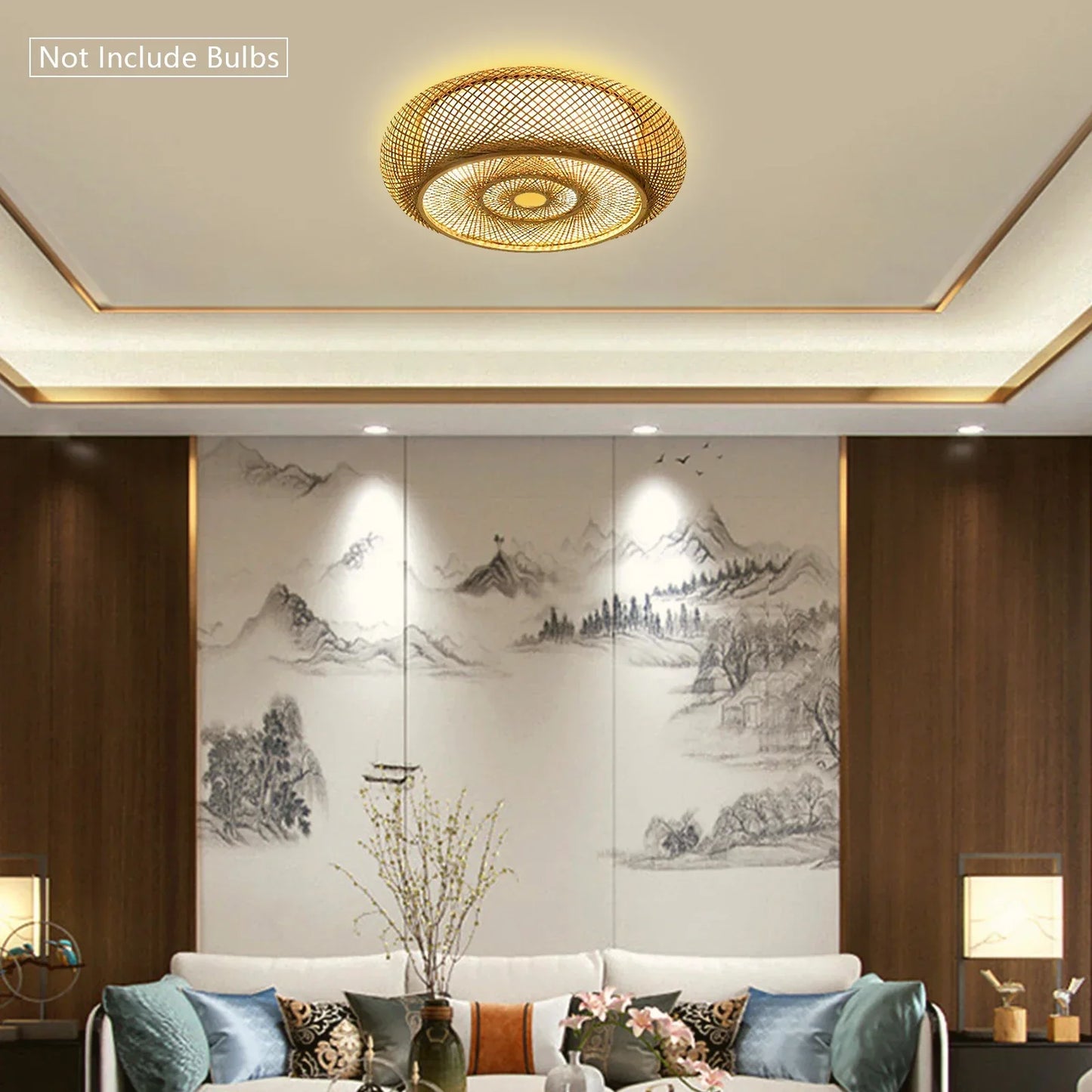 DecorBites™ Modern Rattan Pendant Light - LED Ceiling Fan