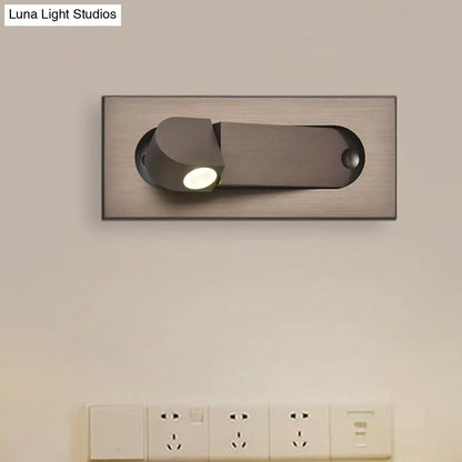 DecorBites™ Modern Rectangle Wall Light Sconce with Embedded Aluminum Design - Rotatable LED Bedroom Wall Lamp in Bronze/Coffee, Natural/Warm Light