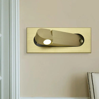 DecorBites™ Modern Rectangle Wall Light Sconce with Embedded Aluminum Design - Rotatable LED Bedroom Wall Lamp in Bronze/Coffee, Natural/Warm Light