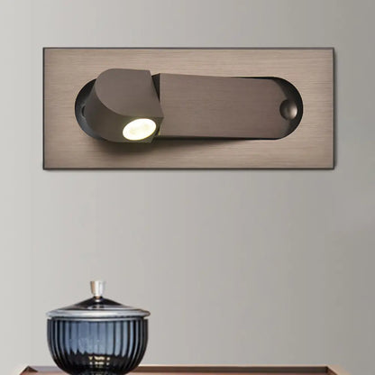 DecorBites™ Modern Rectangle Wall Light Sconce with Embedded Aluminum Design - Rotatable LED Bedroom Wall Lamp in Bronze/Coffee, Natural/Warm Light