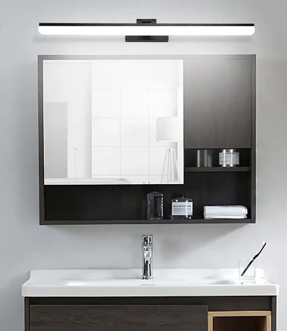 Modern rectangular acrylic golden mirror cabinet light for bathroom