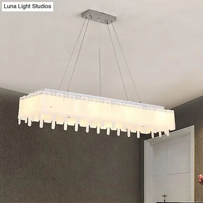 Modern rectangular adjustable acrylic led island light dining room