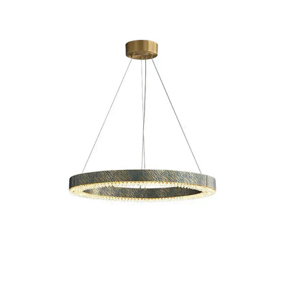 Modern rectangular blue copper crystal led chandelier dining room