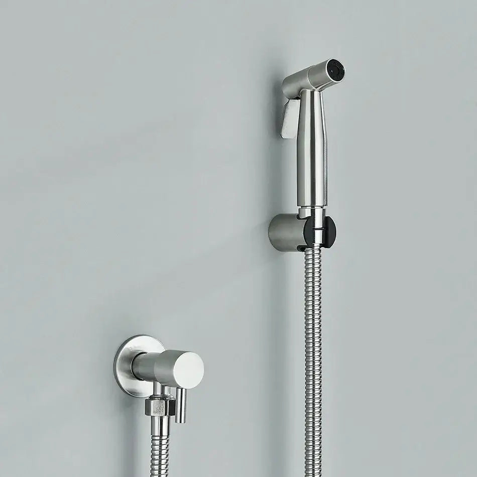 Modern rectangular brass bidet faucet bathroom sprayer in 3 finishes