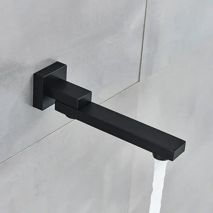 Modern rectangular brass chrome black bronze swivel shower spout bathroom
