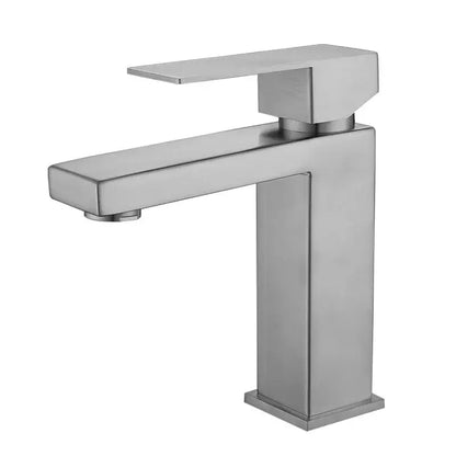 Modern rectangular brushed gold basin faucet bathroom mixer tap